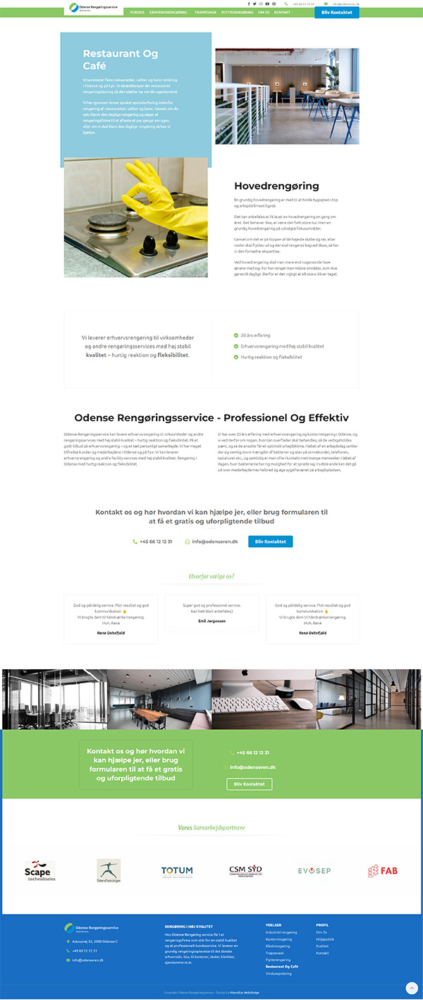 Billede af en hjemmeside jeg har lavet i WordPress